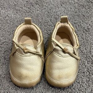 Gold Baby Moccasins